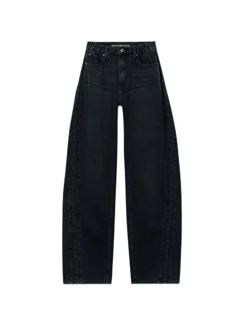 Alexander Wang logo-embossed balloon jogger trousers in cotton