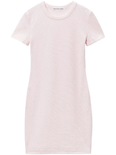 Alexander Wang logo-jacquard shortsleeved mini dress