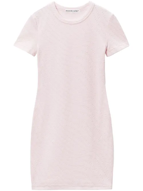 Robe courte à logo en jacquard - Alexander Wang - Modalova
