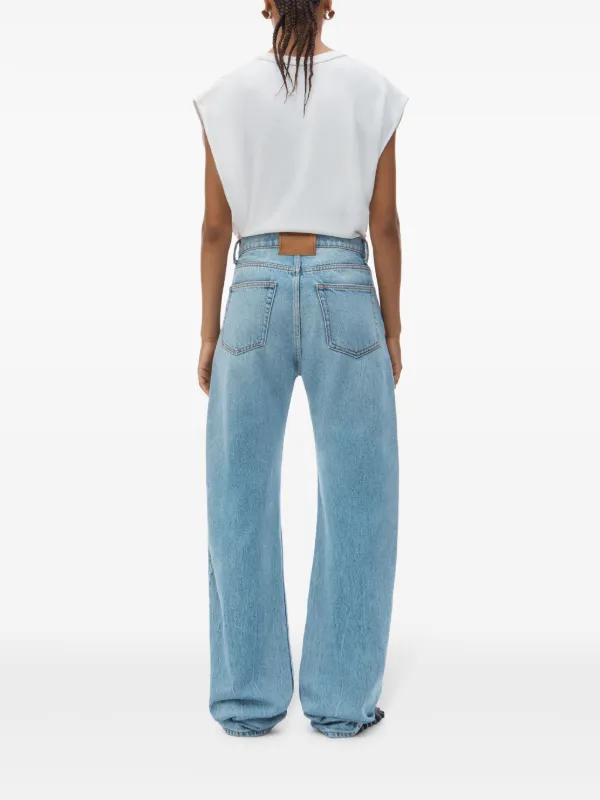 Alexander Wang ロゴエンボス ジーンズ | ブルー | FARFETCH JP