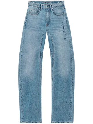Alexander Wang ロゴエンボス ジーンズ | ブルー | FARFETCH JP