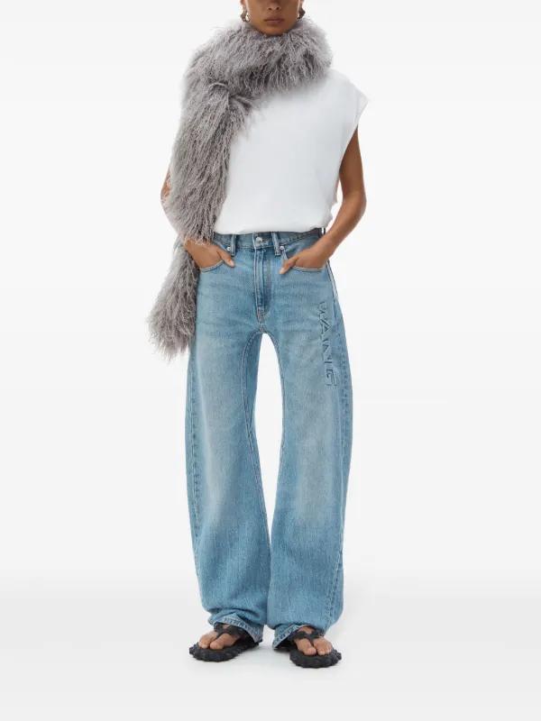 Alexander Wang ロゴエンボス ジーンズ | ブルー | FARFETCH JP Alexander Wang ロゴエンボス ジーンズ | ブルー | FARFETCH JP