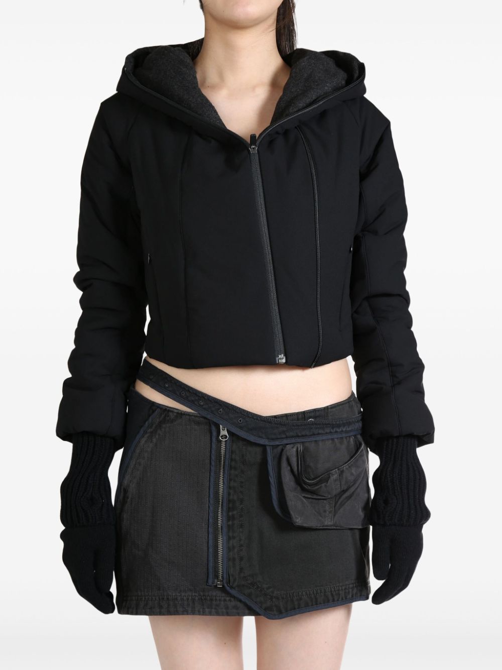 Shop Hyein Seo Cropped Jacket In Black