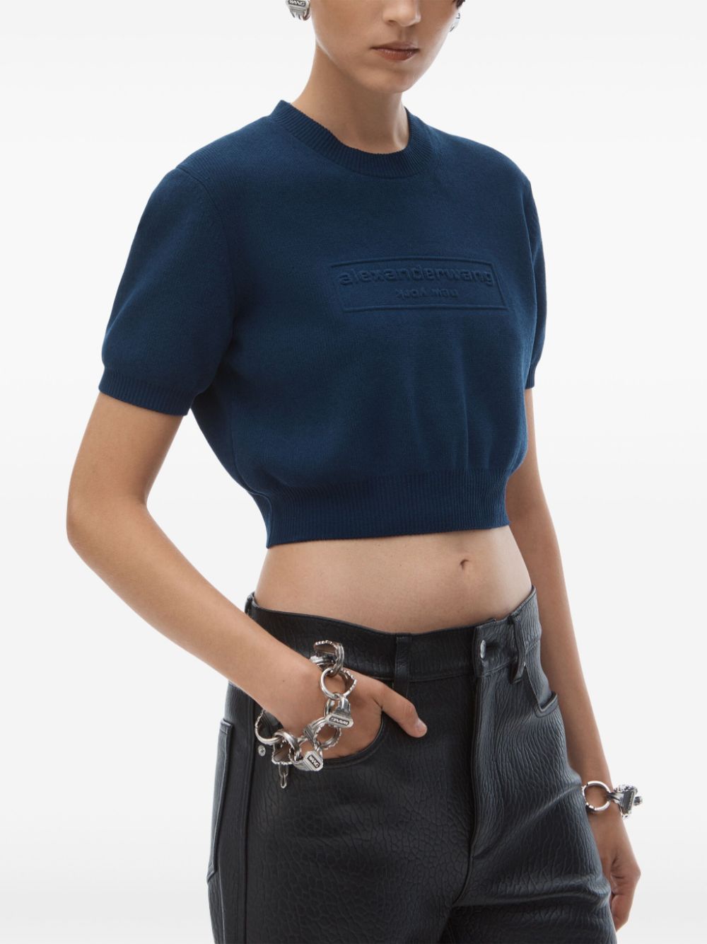 Alexander Wang logo-embossed T-shirt Women