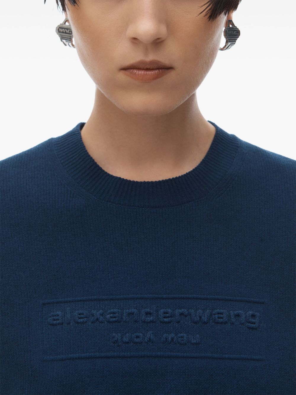 Alexander Wang logo-embossed T-shirt Women