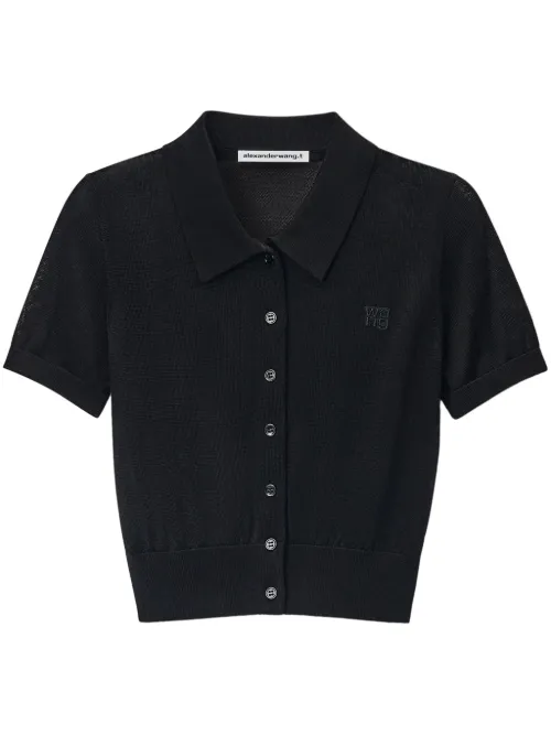 Cardigan à logo brodé - Alexander Wang - Modalova
