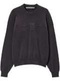 Alexander Wang logo-embossed sweater - Grey