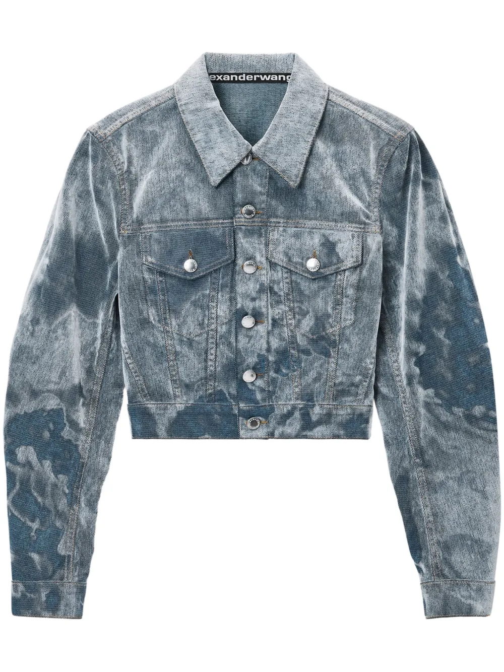 cloud-print trucker jacket