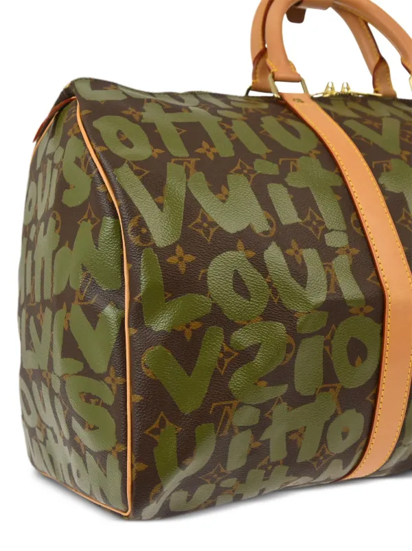 Louis vuitton green duffle bag sale