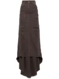 Vaquera distressed skirt - Brown