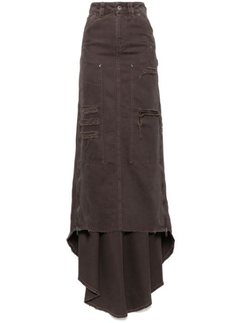 Vaquera distressed skirt