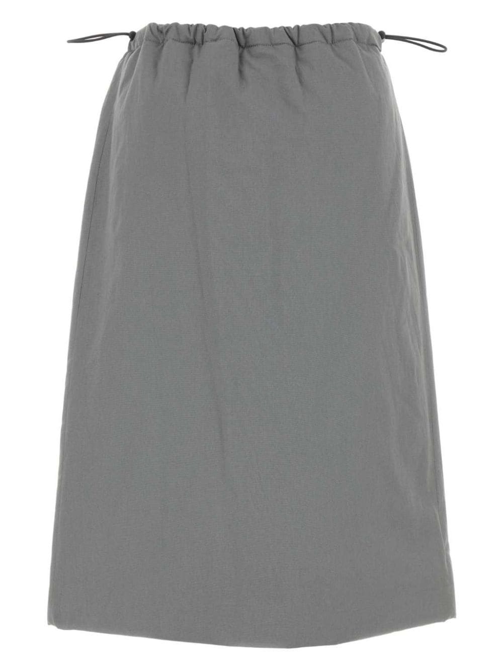 Shop Balenciaga Shoe Bag Skirt In Grey