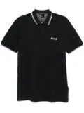 BOSS contrast logos polo shirt - Blue