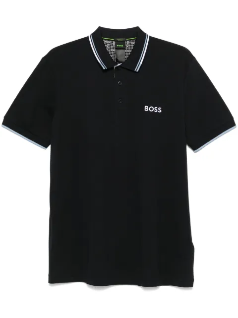 BOSS contrast logos polo shirt