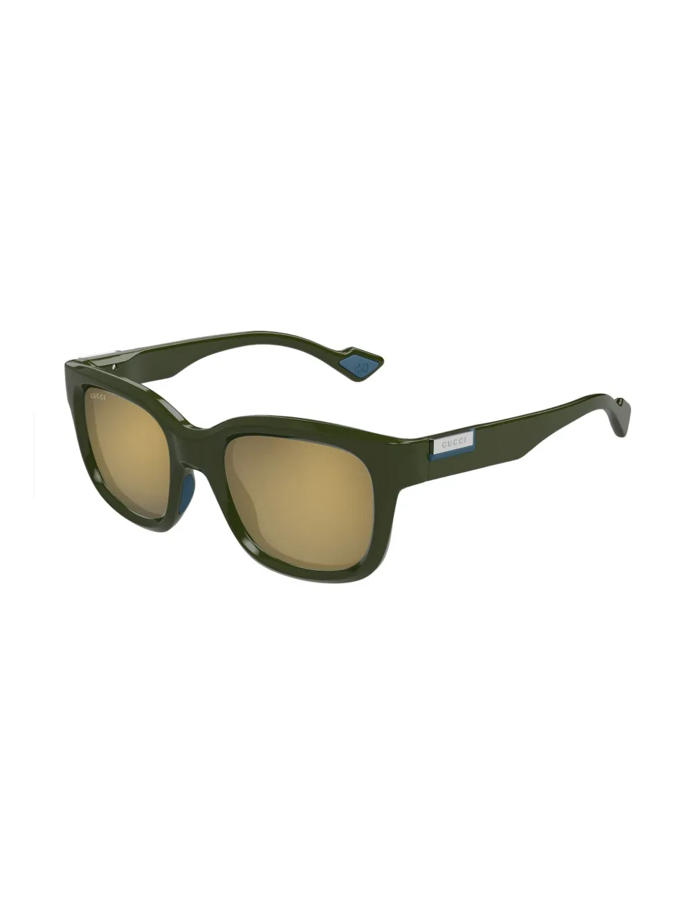 Gucci Eyewear Zonnebril met vierkant montuur Groen