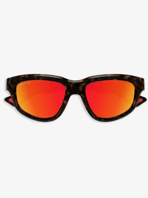 Gucci Eyewear tortoiseshell-effect geometric-frame sunglasses
