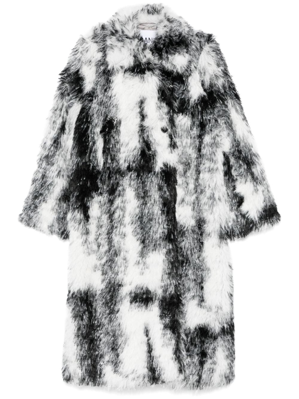 GANNI faux-fur coat – Black