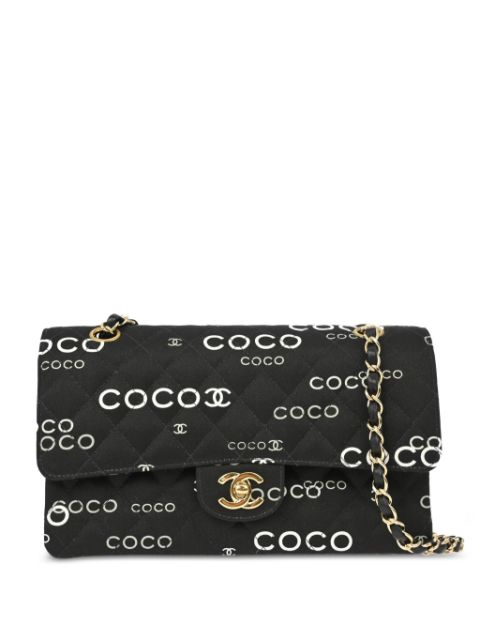 HOT SALE CHANEL 2002 medium Double Flap shoulder bag Women