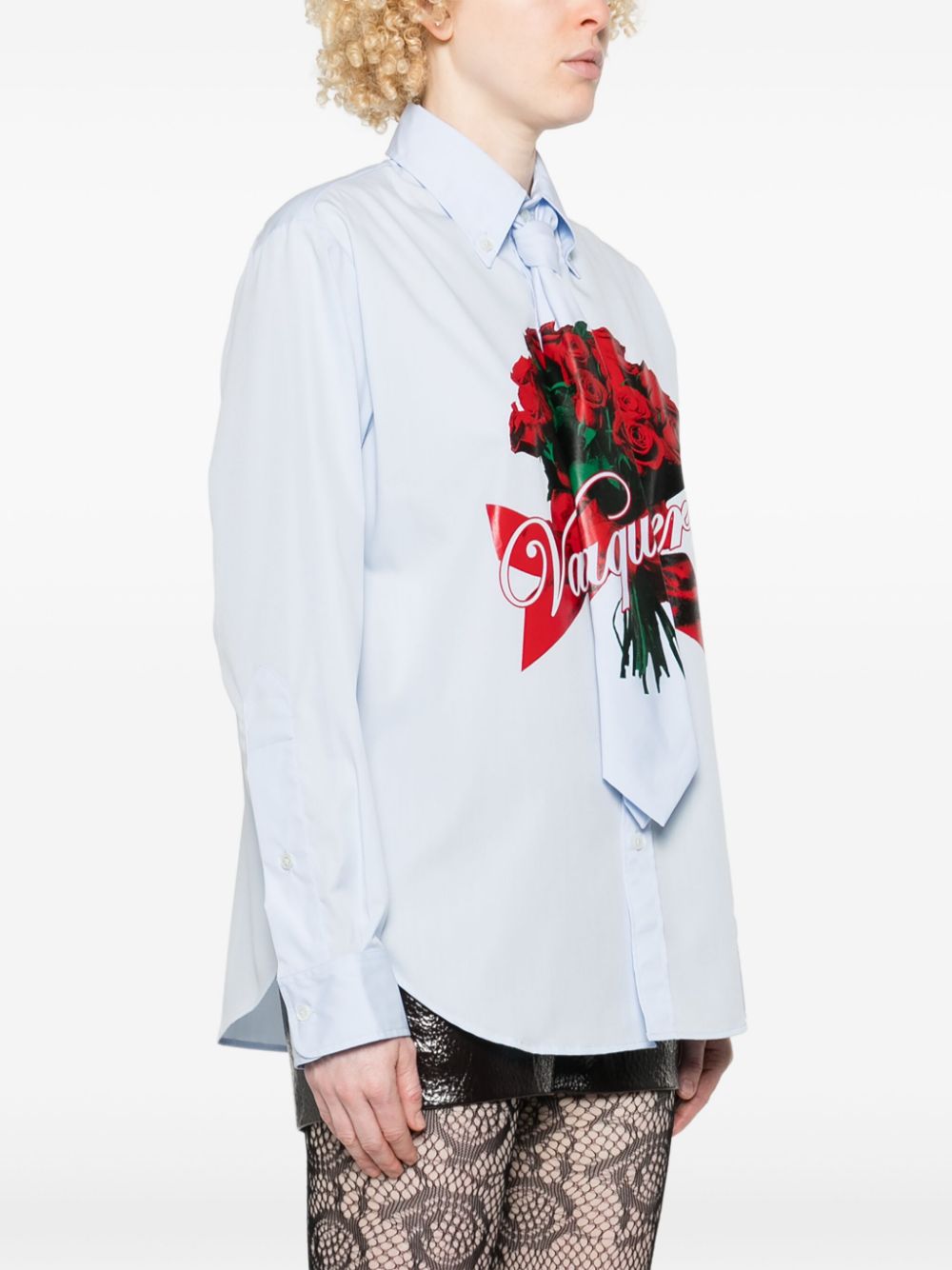 VAQUERA ROSE BOUQUET-PRINT SHIRT 