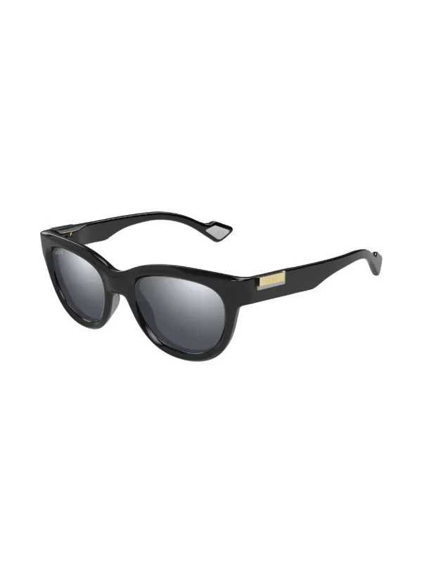 Gucci Eyewear オーバル サングラス | ブラック | FARFETCH JP