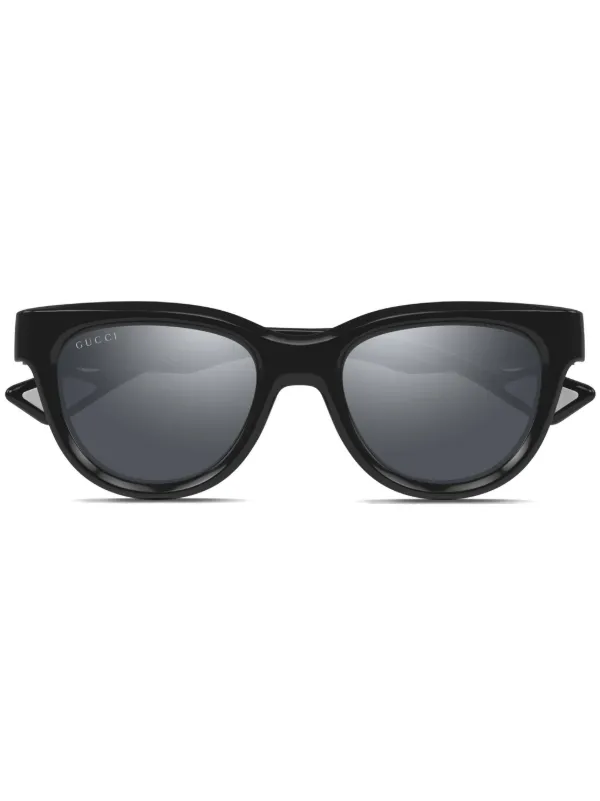 Gucci Eyewear オーバル サングラス | ブラック | FARFETCH JP