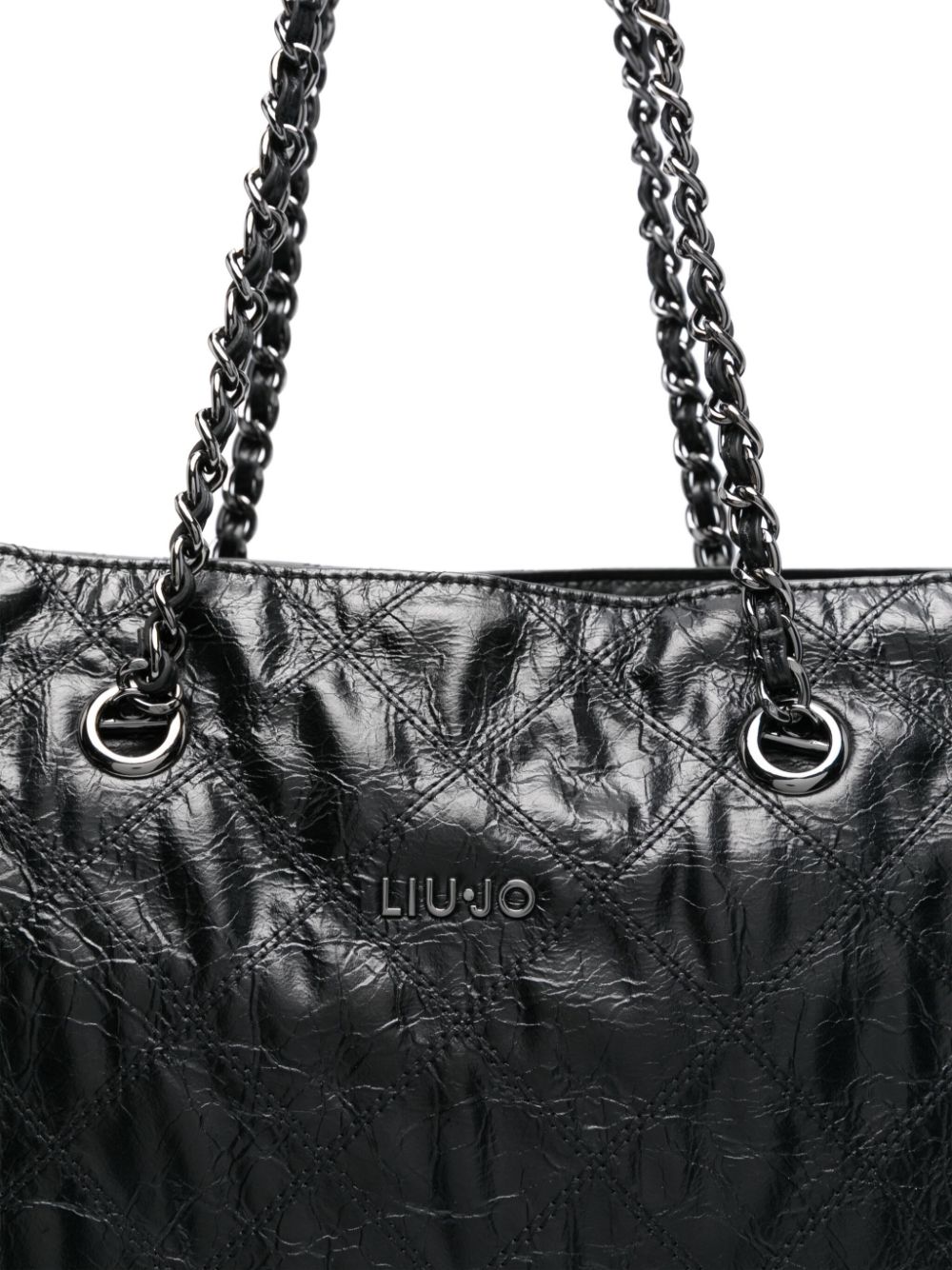 LIU •JO DIAMOND STITCHING SHOULDER BAG 