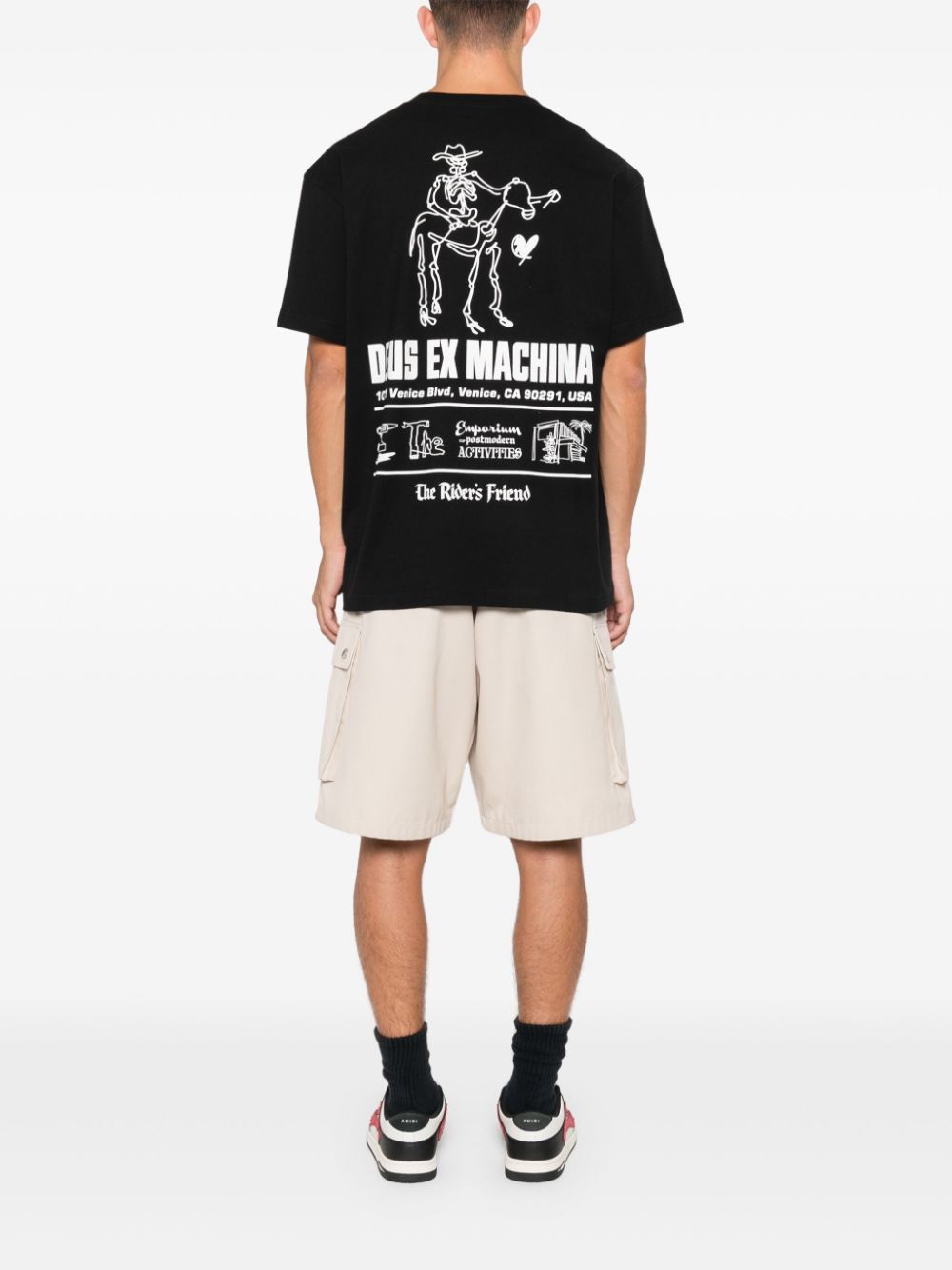 Deus Ex Machina T-shirt met print - Zwart