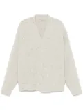 Fear Of God logo-appliqué V-neck sweater - White