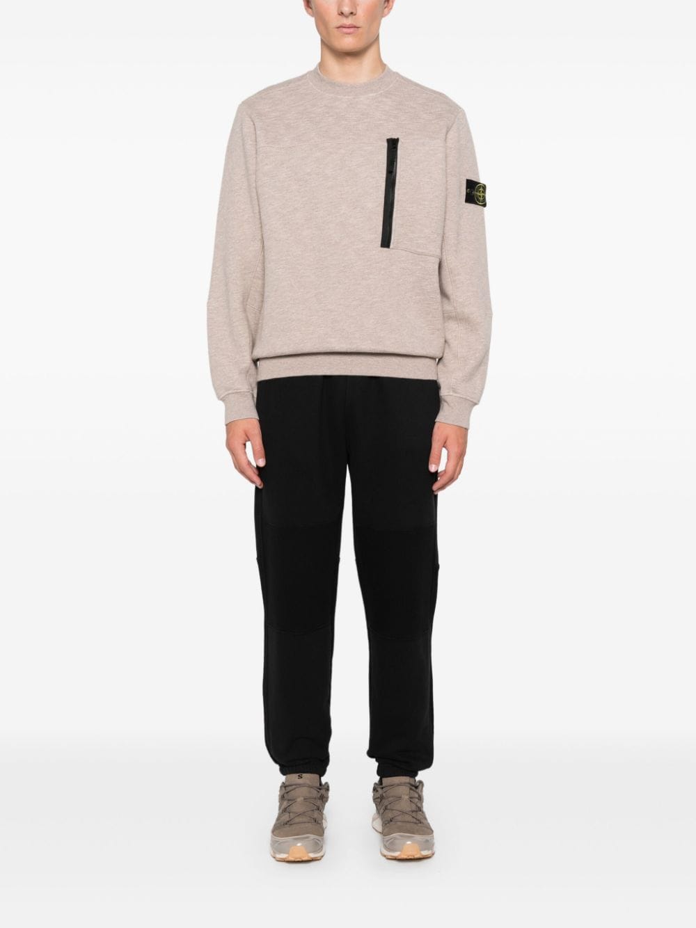 Stone Island Katoenen joggingbroek - Zwart