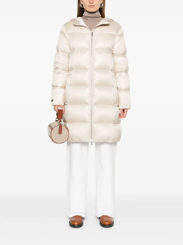 ダウンジャケット・コート Peserico Hooded Down Coat Peserico Hooded Down Coat | Brown | FARFETCH