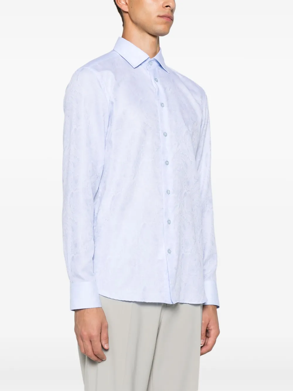 ETRO Overhemd met paisley-jacquard Blauw