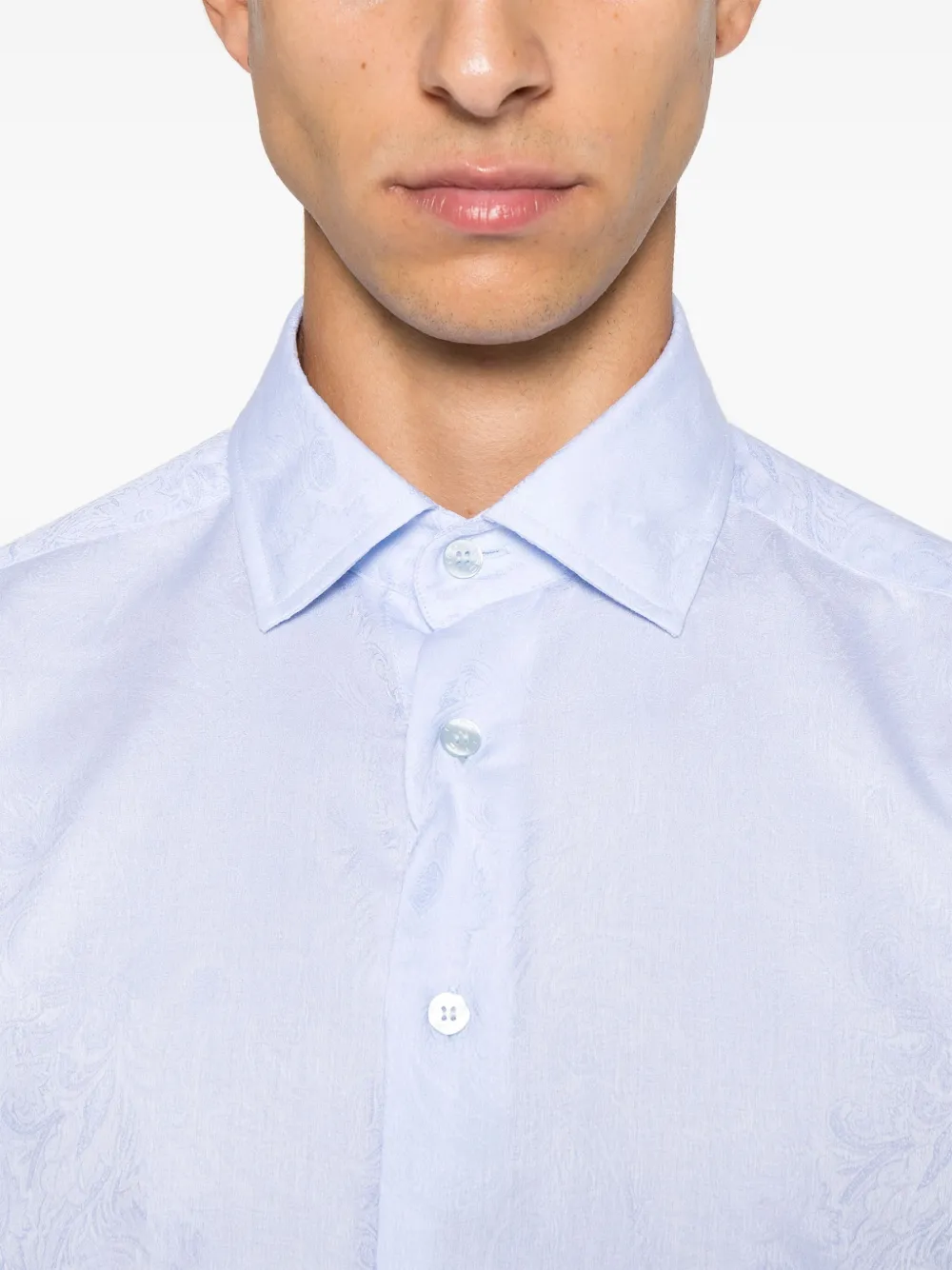 ETRO Overhemd met paisley-jacquard Blauw