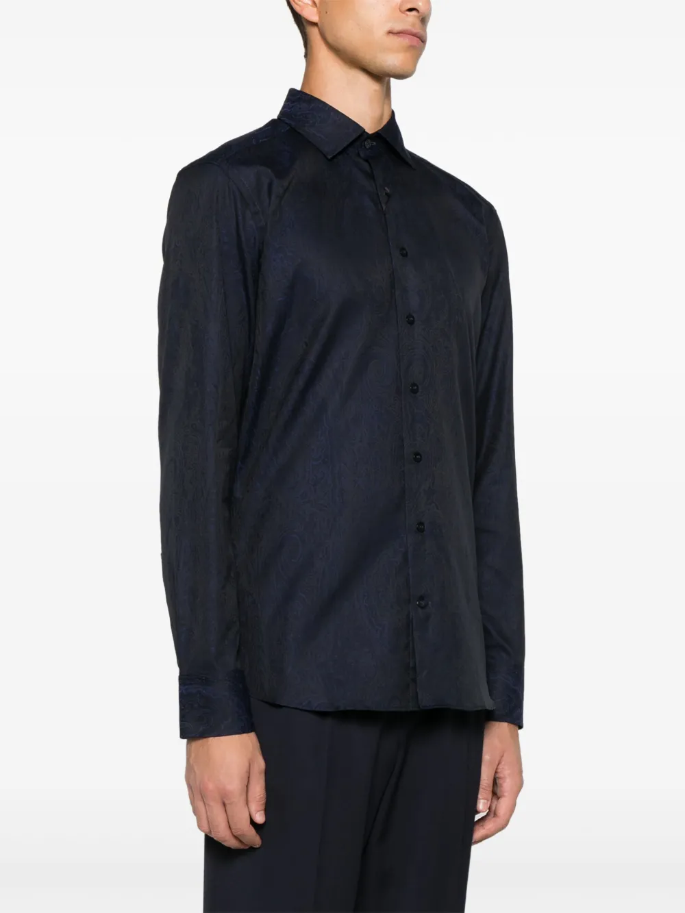 ETRO Overhemd met paisley-jacquard Blauw