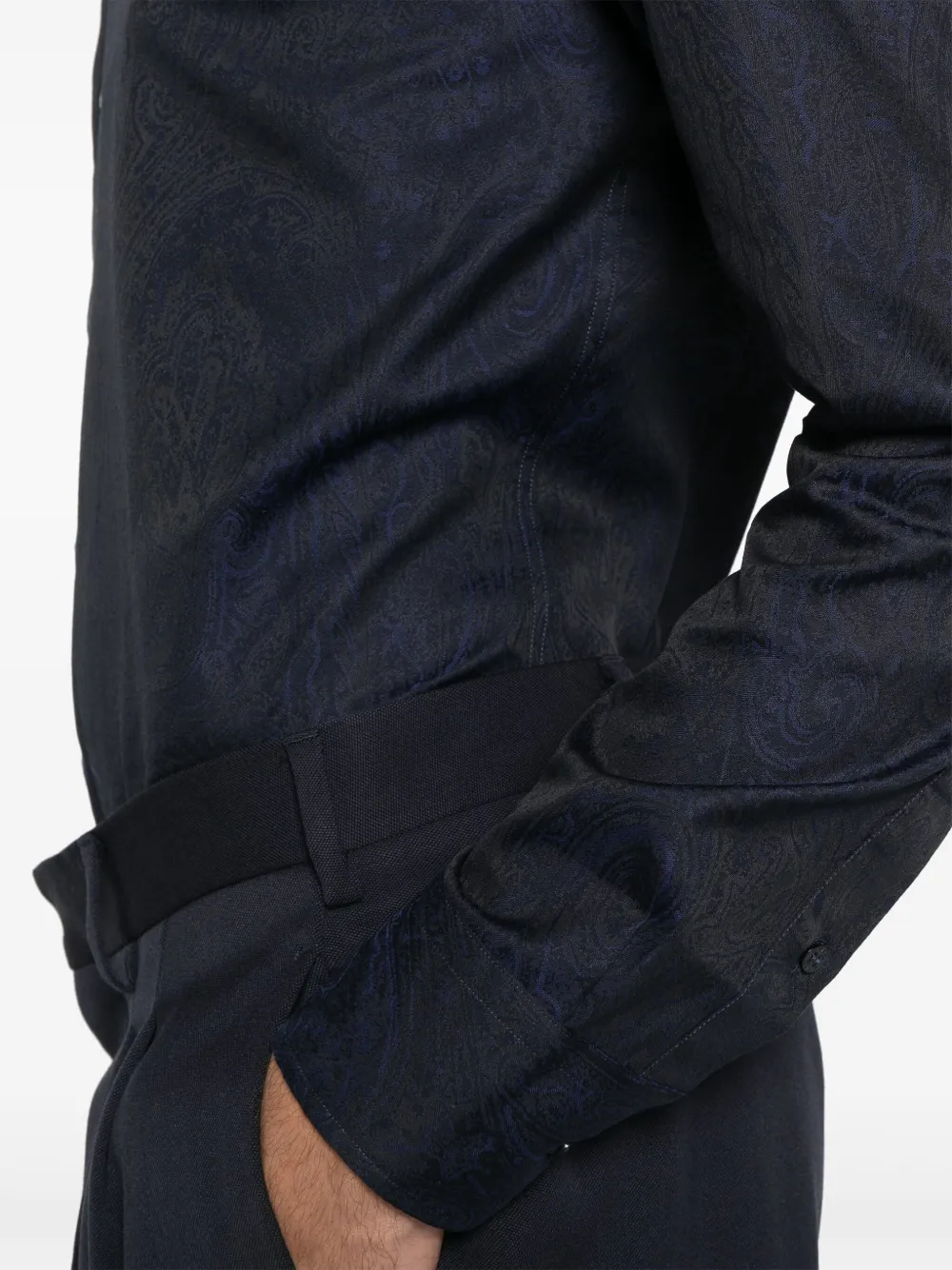 ETRO Overhemd met paisley-jacquard Blauw