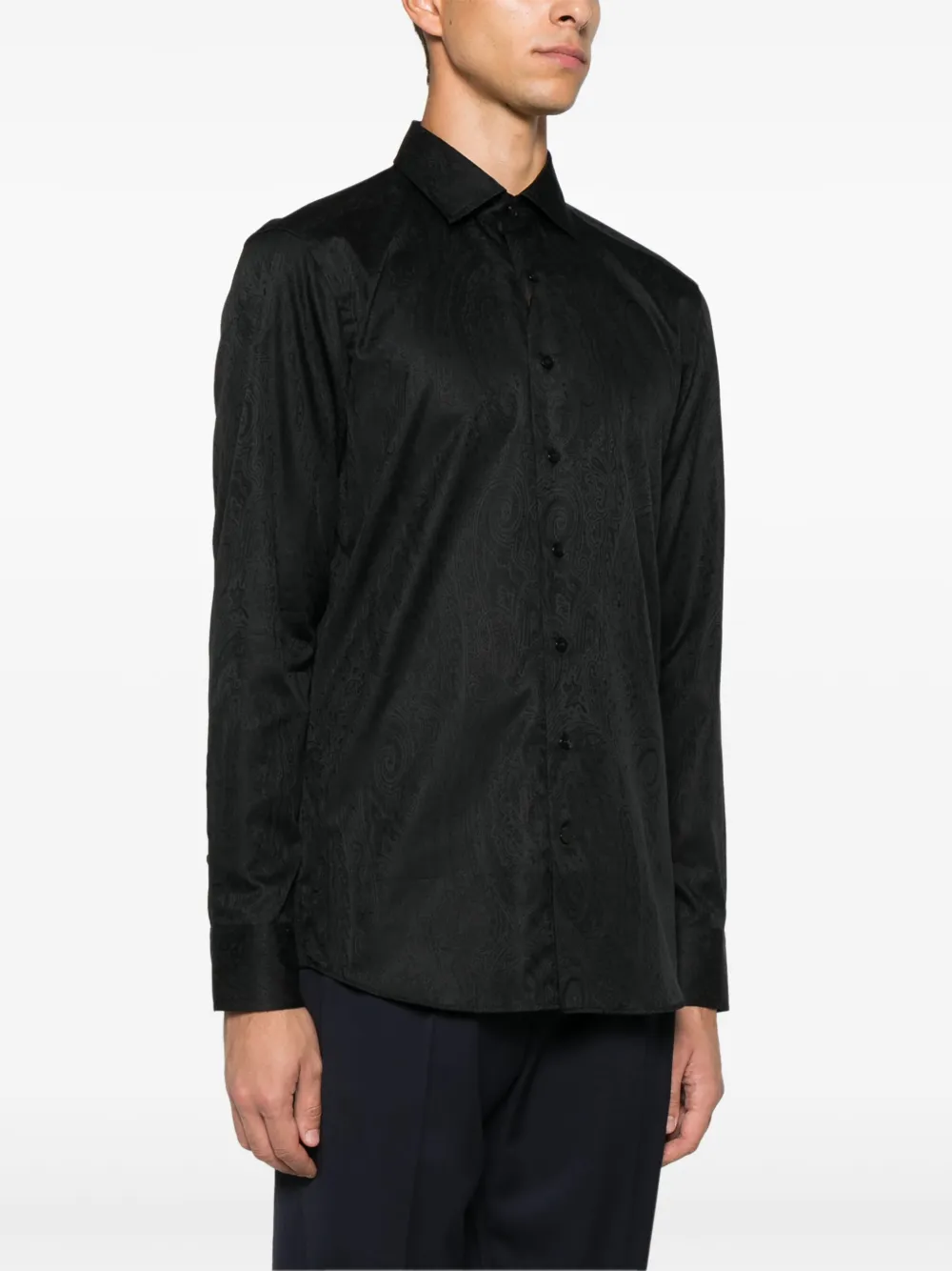 ETRO Overhemd met paisley-jacquard Zwart