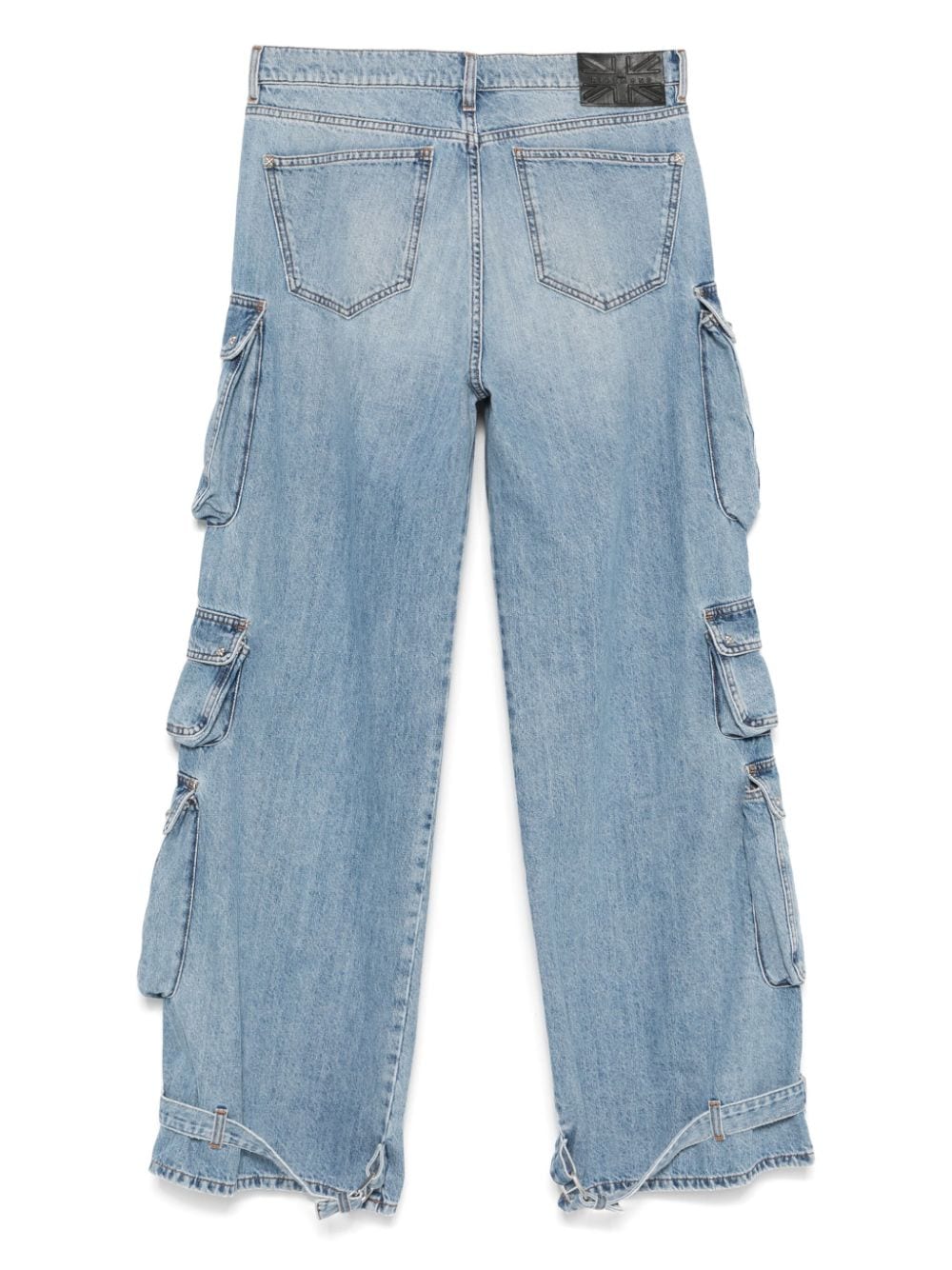 Shop John Richmond Multi-pockets Cargo Jeans In Blue