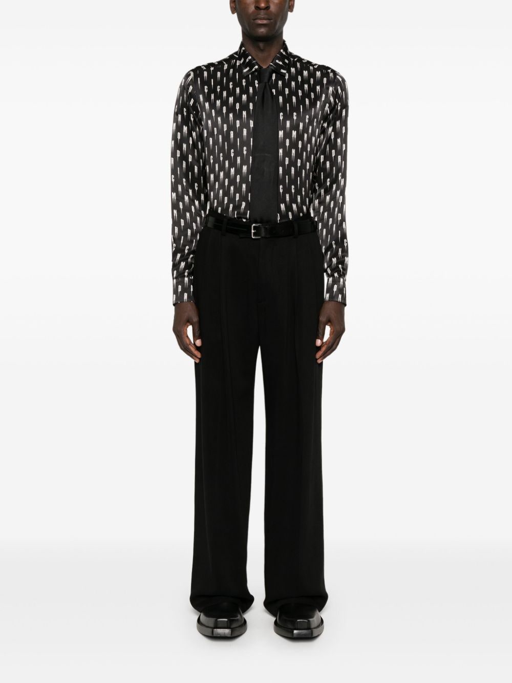 John Richmond logo-print shirt - Zwart