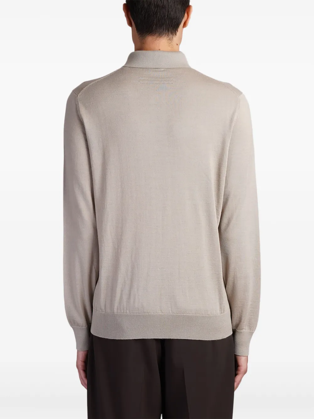 Zegna Gebreid poloshirt Beige