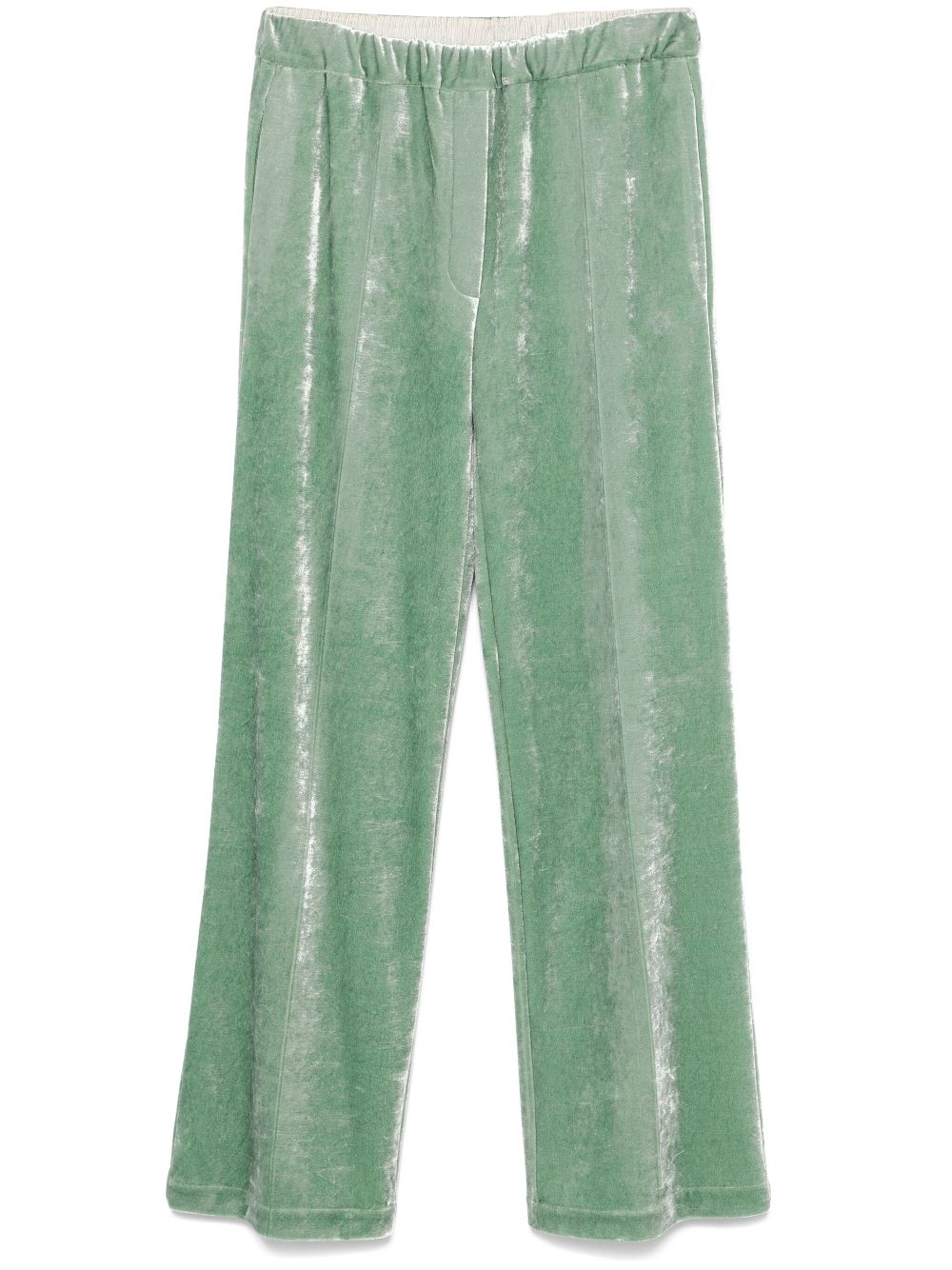 Alysi velvet wide-leg trousers - Green