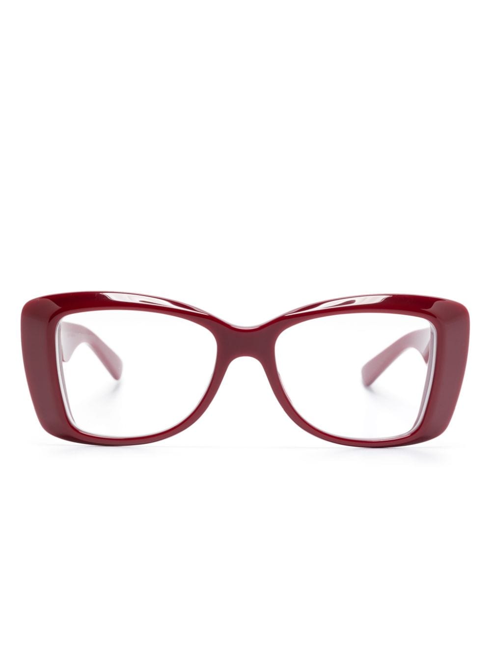 Shop Gucci Butterfly-frame Glasses In 红色