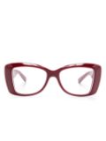 Gucci Eyewear butterfly-frame glasses - Red