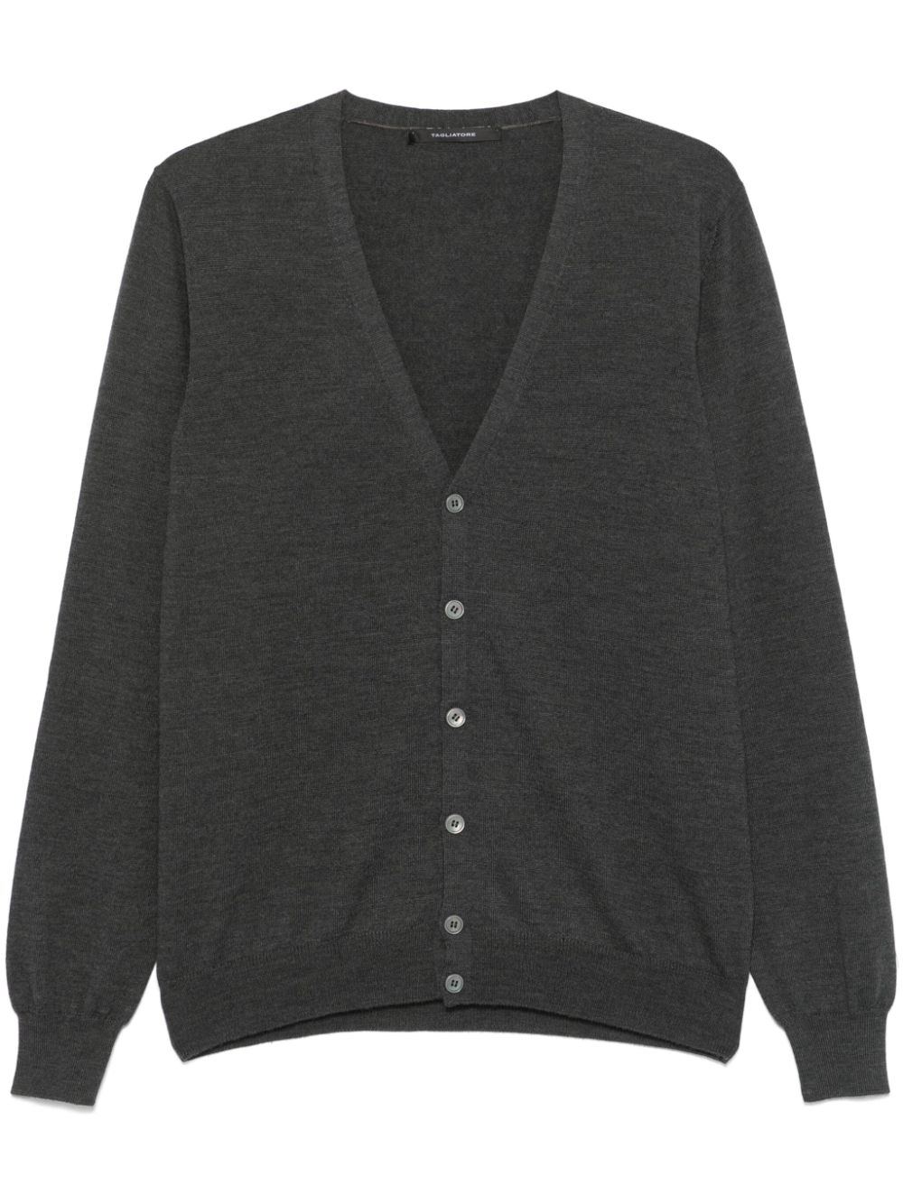 Shop Tagliatore Kieran Cardigan In Grey