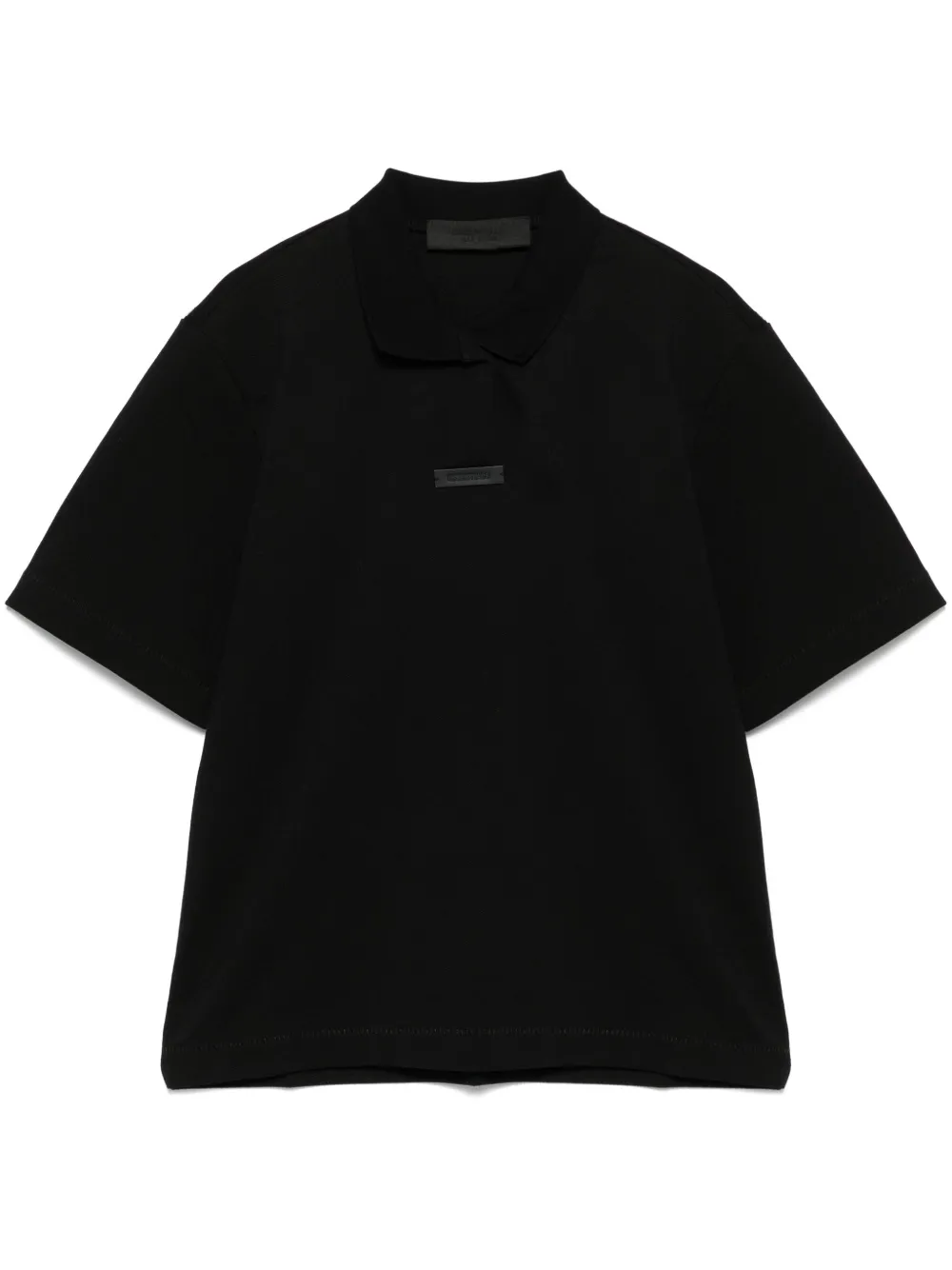FEAR OF GOD ESSENTIALS Polo crop piqué - Nero