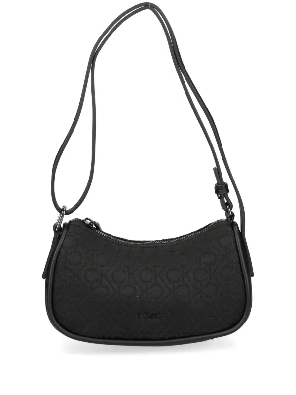 Calvin Klein Logo-print Shoulder Bag in Black