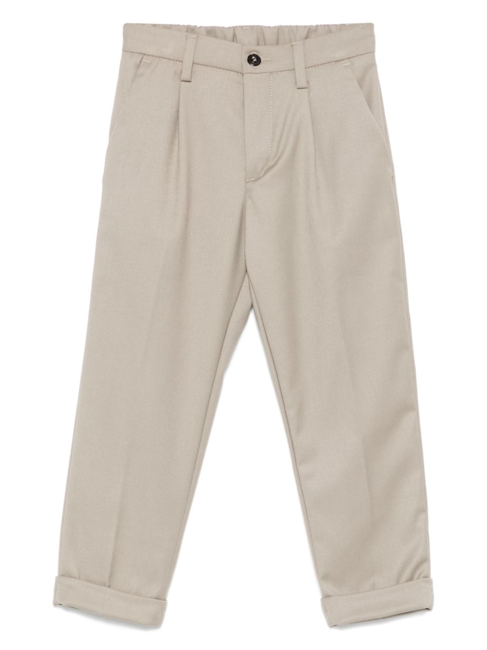 Siola pleat-detail trousers - Green