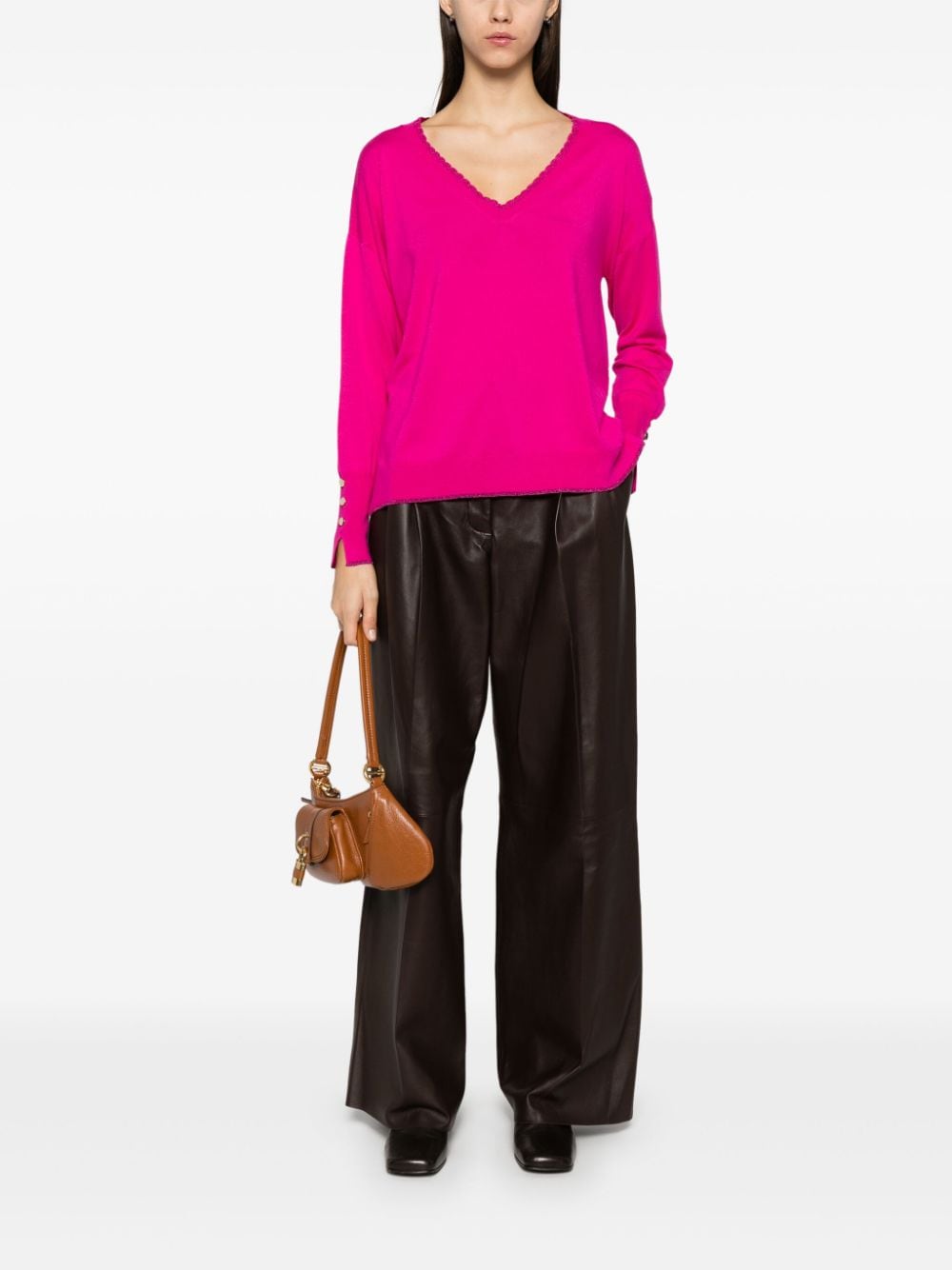 LIU JO V-neck sweater - Roze