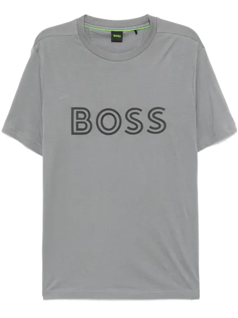 BOSS Camiseta reta de jersey em algodão
