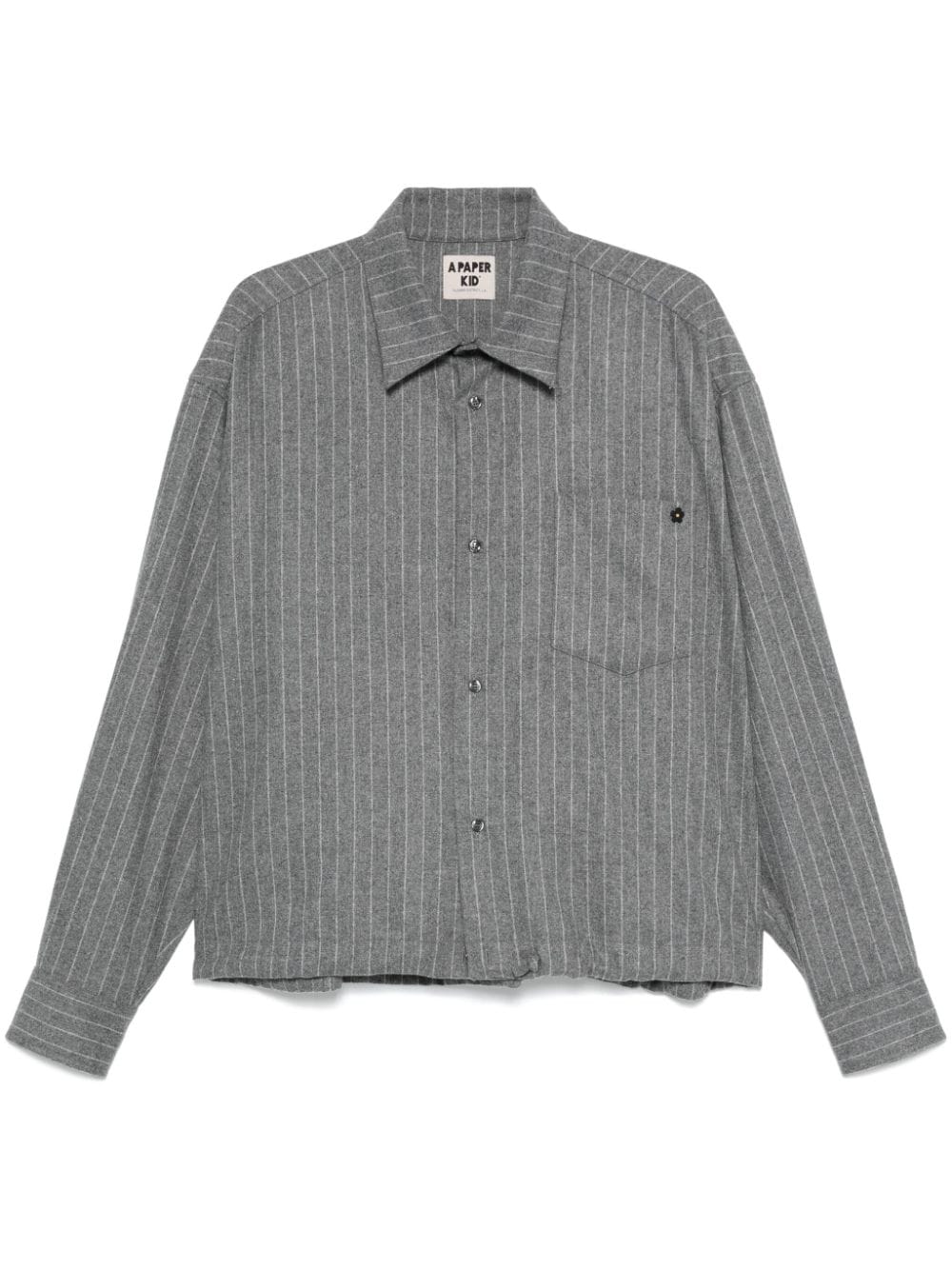 A Paper Kid Flannel Shirt In Grey