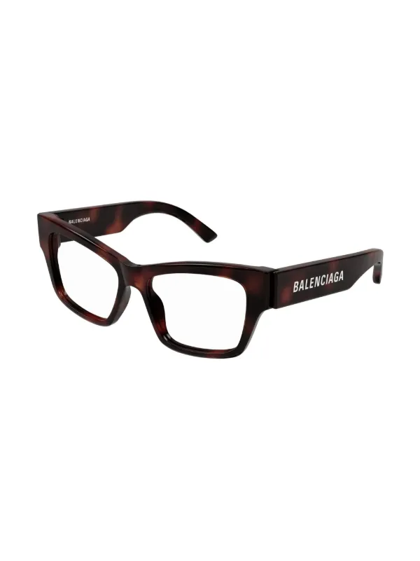 Balenciaga Eyewear スクエア眼鏡フレーム | ブラウン | FARFETCH JP