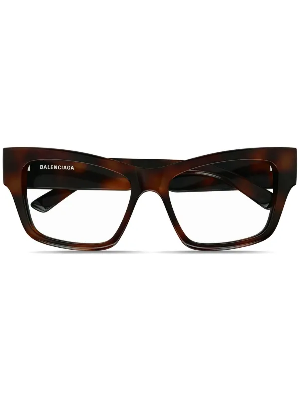 Balenciaga Eyewear スクエア眼鏡フレーム | ブラウン | FARFETCH JP